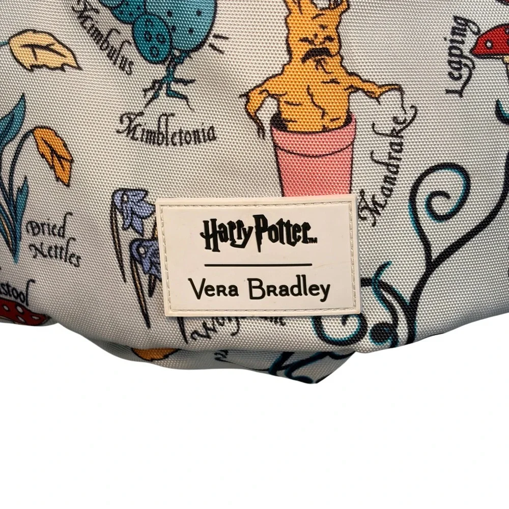 Vera Bradley Harry Potter Herbology 2020 White Drawstring Backpack